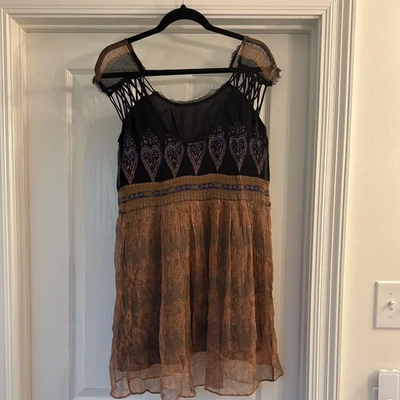 Free People Bohemian Black and Brown Dress - Picture 3 of 3